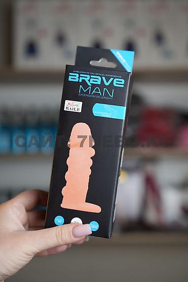 Товары для взрослых: Мягкая реалистичная стимулирующая «Brave Man» с подхватом мошонки и — 7