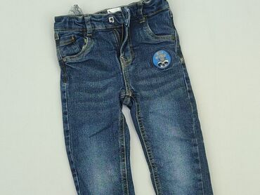 spódniczka jeansowa z falbankami: Spodnie jeansowe, Pocopiano, 1.5-2 lat, 92, stan - Bardzo dobry