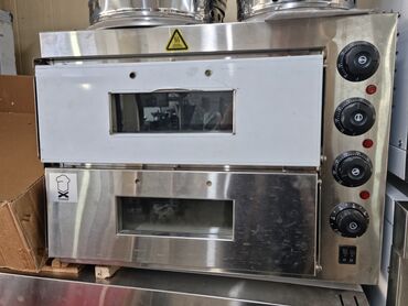 оборудование для пекарни купить: Профессиональная электрическая печь для пиццы, двухкамерная