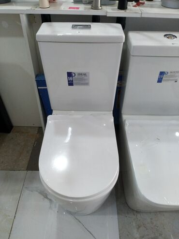 Mətbəx çanaqları: İdeal standart ölçülü, ağ rəngli unitaz. Evdə və ya ofisdə quraşdırmaq