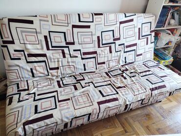 trosed dvosed fotelja na razvlacenje: Three-seat sofas, Textile, color - Multicolored, Used