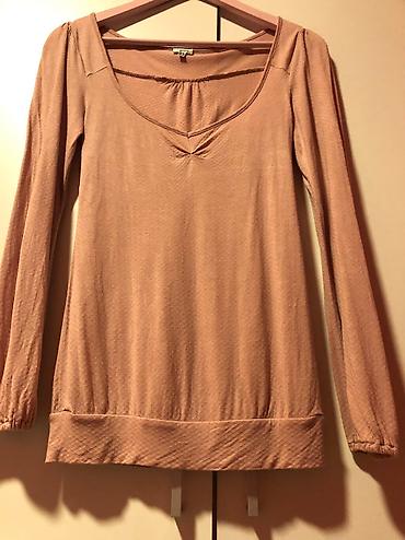 tamno braon: Etam bluza, puder roze boje, bozansvenog materijala, divan izrez i — 3