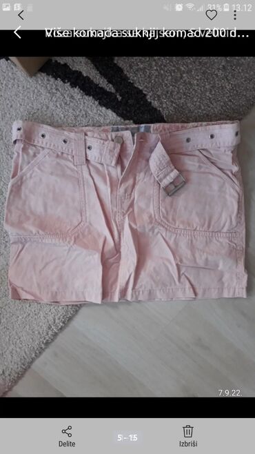 karirana suknja kombinacije: M (EU 38), Mini, bоја - Roze