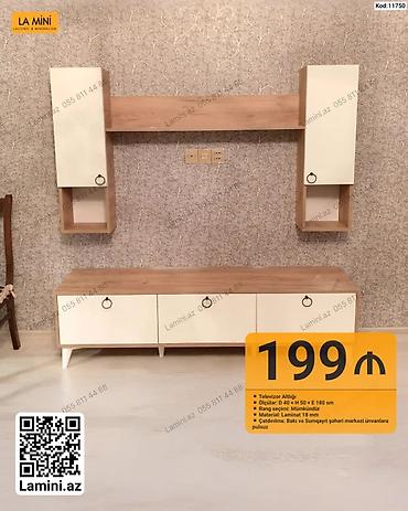 xonca altligi: Televizor altlığı dəsti – La Mini - Model kodu: 11750 - Ölçülər: D 40 — 1