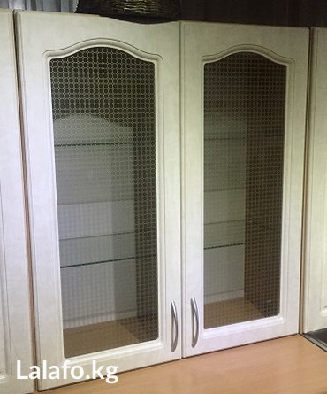 антресоль in Кыргызстан | ШКАФЫ, ШИФОНЬЕРЫ: Навесной шкафчик (антресоль) со стеклянными дверьми, высотой 92