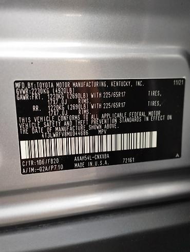 Toyota: Toyota RAV4: 2021 г., 2.5 л, Автомат, Гибрид, Кроссовер — 20