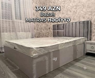 turhan matras: Bazalı yataq dəsti – matras hədiyyə Müasir dizaynlı bazalı çarpayı — 1