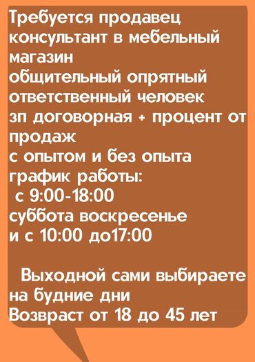 ухочистки с фонариком: Требуется Продавец-консультант в Магазин товаров для дома и сада, График: Шестидневка, Оплачиваемый отпуск, Полный рабочий день