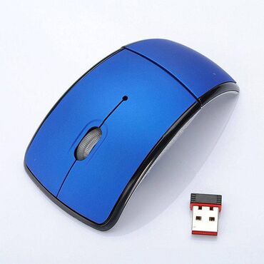 компьютерные мыши piko: Мышь компьютерная беспроводная складная Erilles цвет синий. на