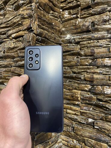 telefon ekrani: Samsung Galaxy A52, 128 GB, rəng - Qara, Barmaq izi