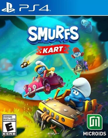 диски для ps4: Оригинальный диск!!! PS4: Smurfs Kart «Кто станет самым быстрым