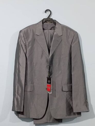 пиджак муж: Костюм 5XL (EU 50), цвет - Серебристый