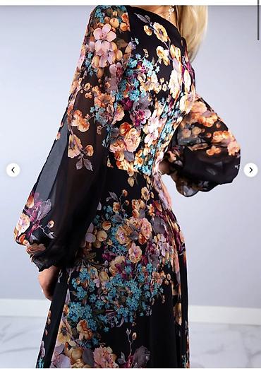 көйнөк: Платье макси с цветочным принтом - Фасон: приталенный верх и — 2