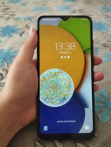 islenmis samsung telefonlari: Samsung Galaxy A02 S, 64 ГБ, цвет - Черный, Отпечаток пальца, Две SIM карты