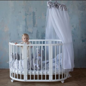 хадунок для детей: Кроватка круглая трансформер ComfortBaby SmartGrow 8 в 1 белая (одна