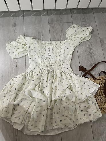 смоке: Повседневное платье, Made in KG, Лето, Короткая модель, Крестьянка, S, M, L — 4