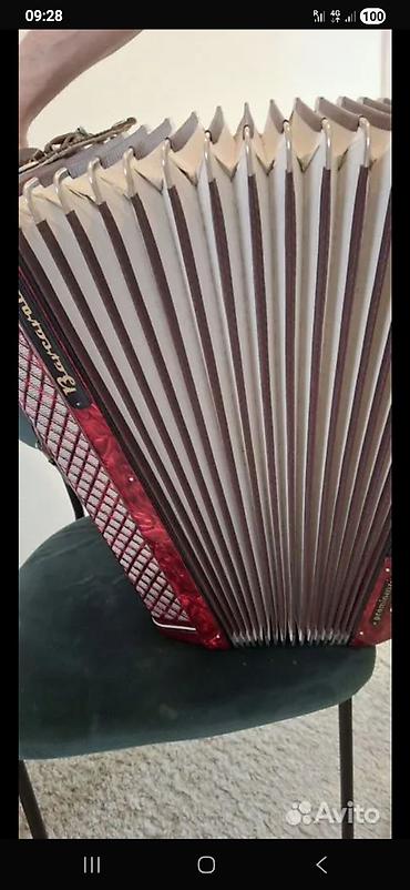 Аккордеоны: Аккордеон Barcarolle Prominenz, красный перламутровый корпус — 5