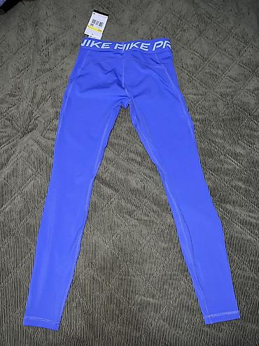 Helanke, biciklistički šortsevi: NIKE PRO Women's Training Tights - Sapphire/White vel. S, M NOVO — 4