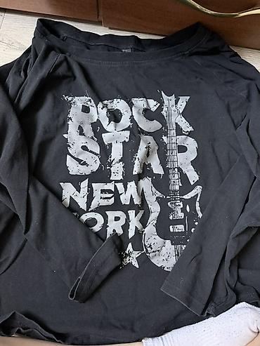 нью рок: Толстовка/лонгслив с принтом ROCK STAR NEW YORK - Цвет: черный - — 2