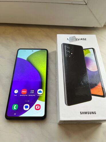 Samsung: Samsung Galaxy A52, 128 GB, rəng - Qara, Barmaq izi, Sənədlərlə