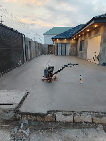 Başqa xidmətlər: Anbara, sexə, boxlara, həyətə istənilın sahəyə beton töküb şlifovka