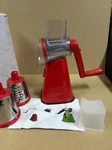 Ostala kuhinjska oprema: Ručna rotaciona seckalica/rende sa 3 nastavka - Multifunkcionalni — 28