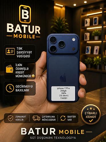 IPhone 17 Pro, 256 GB, Göy, Zəmanət