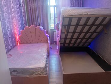 İkimərtəbəli uşaq çarpayıları: Oğlan və qız üçün, Çarpayı, Matras ilə, Siyirməli, Taxta — 4