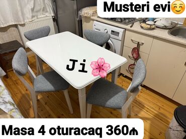 metbex ewyalari: Kvadrat masa, Mətbəx üçün, 4 nəfər