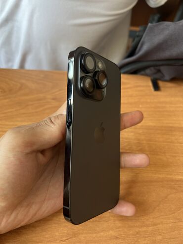 крутые номера телефона: IPhone 14 Pro, Колдонулган, 256 ГБ, Black Titanium, Коргоочу айнек, Каптама, 86 %