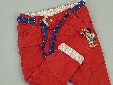 spodenki krótkie materiałowe: Baby material trousers, 9-12 months, 74-80 cm, condition - Good