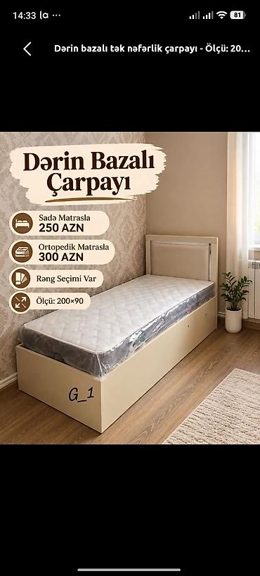 Yeni, Təknəfərlik çarpayı, Bazalı, Matras ilə lalafo.az -da Yeni, Təknəfərlik çarpayı, Bazalı, Matras ilə