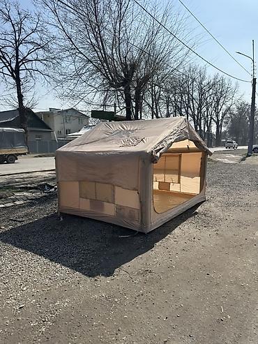 военный тент: Палатка надувная (стационарно-кемпинговая), бежевого цвета — 7