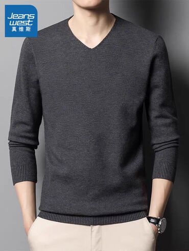 темно серые: Мужской пуловер. Размер 52. Цвет темно серый Качественная, брендовая