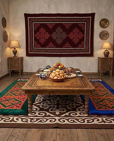 конок стол: Конок бөлмөсү үчүн үстөл жана отургуч, Жаңы, Акылуу жеткирүү, түсү - Күрөң — 3