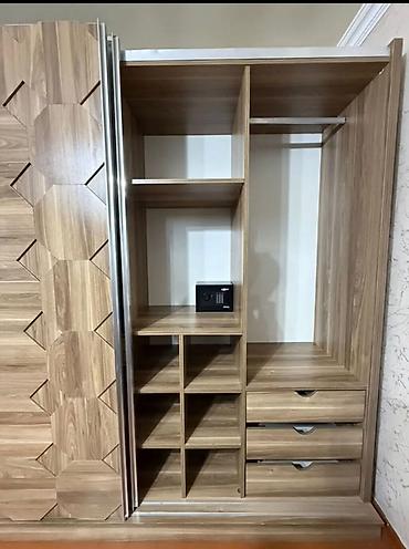 seyf skaf: Sürgülü qapılı geyim dolabı.Material: ağac teksturalı laminat (isti — 2