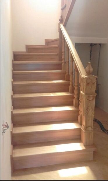 Pilləkən məhəccərləri: Taxta pilləkənlərin və taxta qapıların yığılması.Zəmanət var! Sərfəli̇ — 6