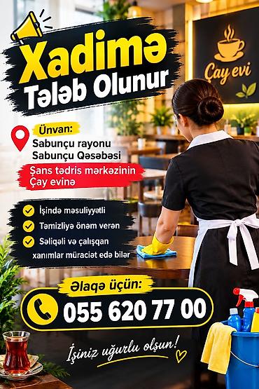 bag evinde is axtariram: Xadimə tələb olunur — 1