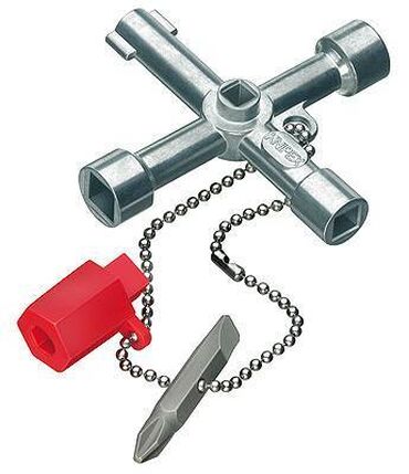 шлицы: Knipex. Ключ для электро шкафов 76 mm. Арт. KN-001103. Ключ