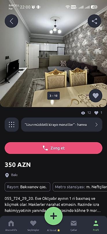 1 однокомнатная квартира: Bu dələduzun paylaşdığı elanlara qəti şəkildə inanmayın - əvvəlcədən — 3