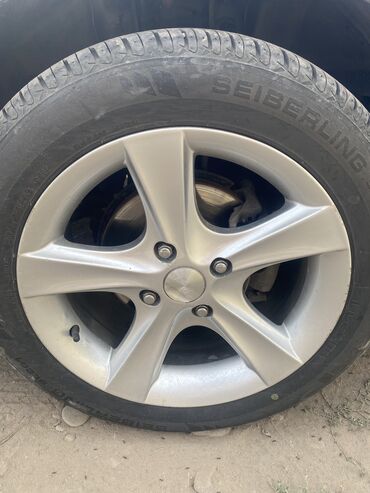 шины на фуру: Дөңгөлөктөр монтажда 205 / 55 / R 16, Жай, Колдонулган, Комплект, Жеңил унаалар, тешиктери - 4
