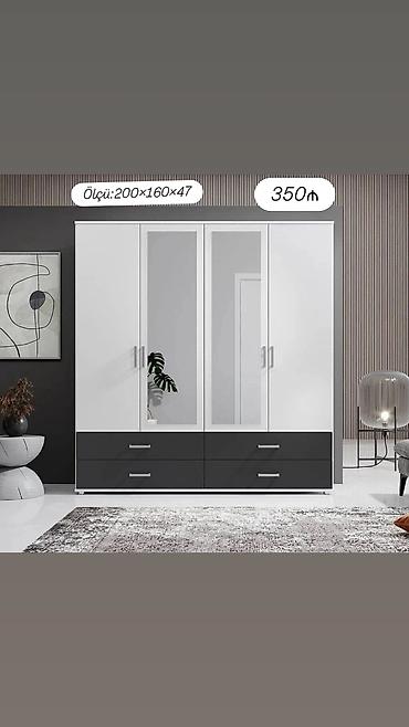 ayna qapi: Məhsul: Dörd qapılı geyim şkafı (güzgülü) Ölçü: 200×160×47 sm — 1