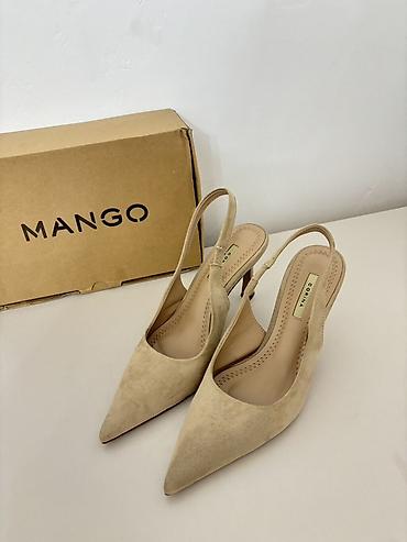 Туфли: Туфли, 38, 37.5, Mango, Б/у, цвет - Бежевый — 2