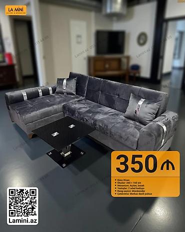 Künc divan – La Mini dizaynı - Ölçü: 260 × 160 sm - Mexanizm: açılan