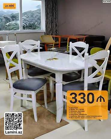 Mebel: Məhsul: Masa Dəsti (Kod: 3438) - Ölçülər: 70 × 120 sm - Mexanizm — 1