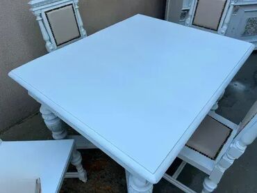 Stilske garniture: Stari stilski trpezarijski sto i 4 stolice ALT DEUTSCH 🕰️ Komplet — 5