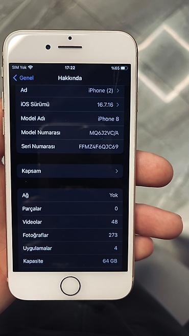 ipod classic 7: IPhone 8, 64 GB, Qızılı, Simsiz şarj — 3
