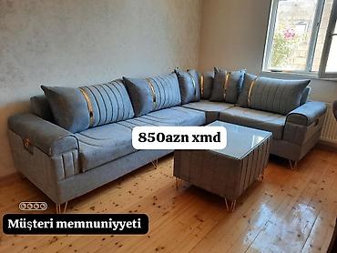 reception masa: Künc divan dəsti – zərif dizayn və rahatlıq - Model: künc (L-şəkilli) — 1