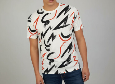 bluzy ze śmiesznym napisem: Zara, T-shirt for men, size M (EU 38)