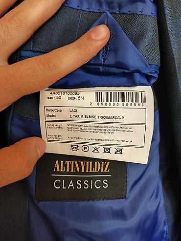 kis: Altınyıldız Classics markasına məxsus tünd göy rəngdə, damalı naxışlı — 2